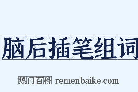 脑后插笔组词是什么意思的图片